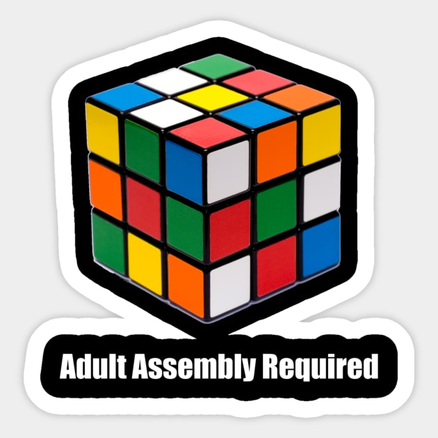 Rubiks Cube - Adult Assembly Required Sticker by Base_set_hero